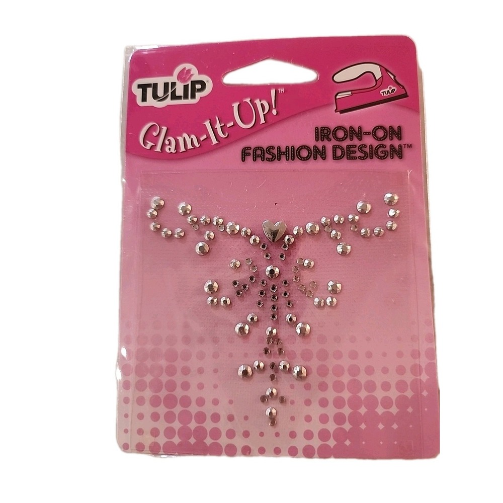 Unique Blingy Heart IRON-ON Silver rhinestone DIAMANTE applique transfer